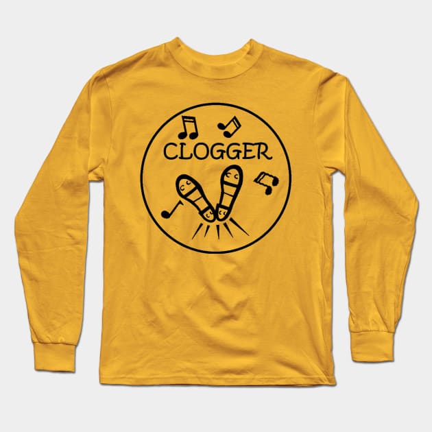 CLOGGER BLK Long Sleeve T-Shirt by DWHT71